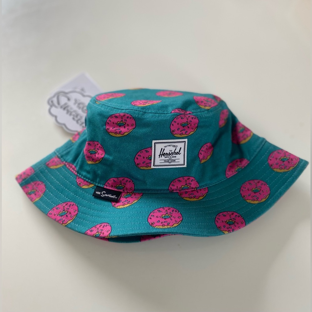 NEW Hershel Supply Co Norman Bucket Hat The Simpsons Homer Bart Blue Pink Donut